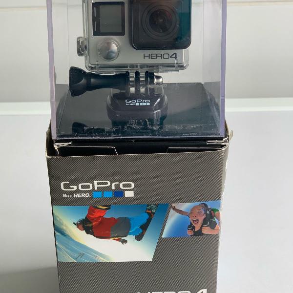 gopro hero 4 silver câmera digital e filmadora + carregador