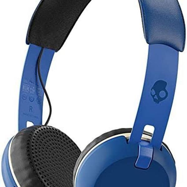 headphone skullcandy grind azul com fio novo