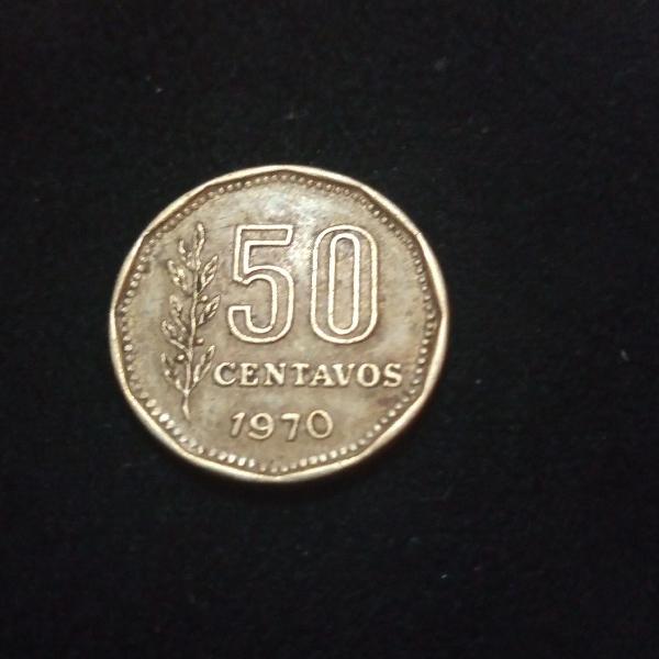 linda moeda de r$50 centavos de 1970 ARGENTINA