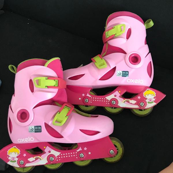 patins oxelo rosa