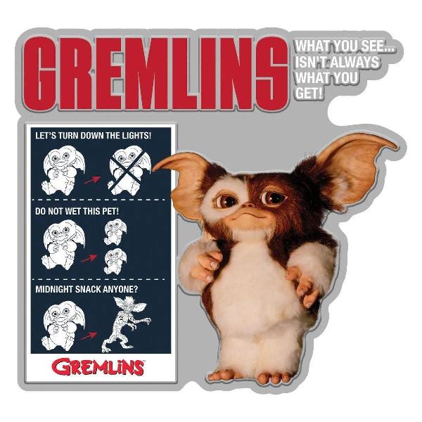 placa alumínio grande gremlins