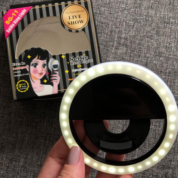 selfie ring light - clipe de luz para selfie