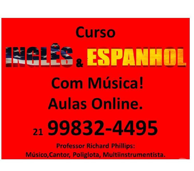 Curso de Inglês e Espanhol com Música Online Grátis Aulas
