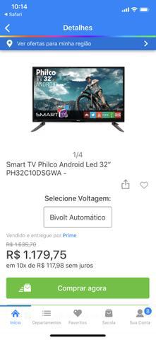 Tv Philco 32 smart Android zero na caixa