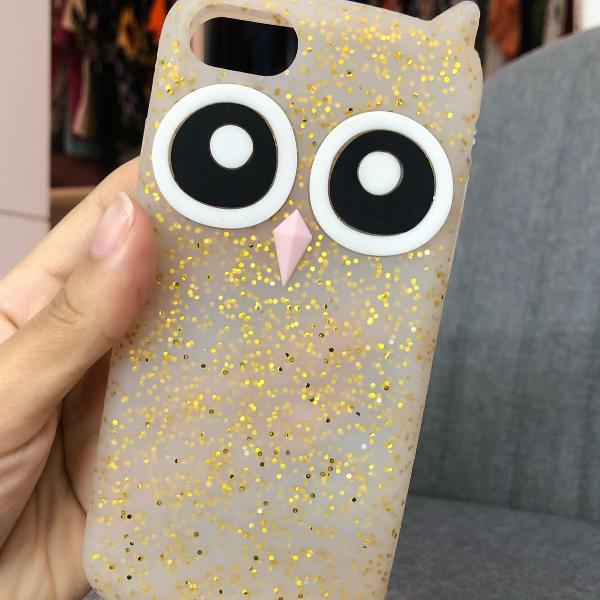 iphone 8 case coruja emborrachada