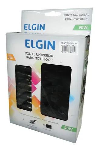 Fonte Universal Para Notebook 90w Elgin C/ 9 Conectores