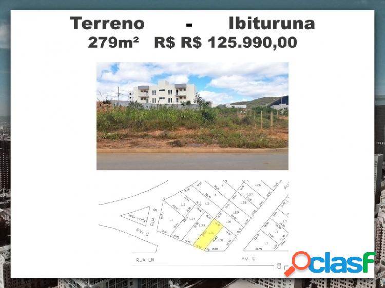 Ibituruna|lote de avenida com 279m²