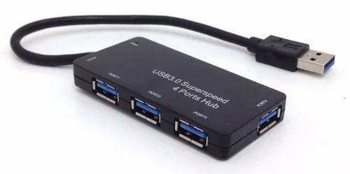 Mini Hub Usb 3.0 C/4 Portas High Speed 4.8 Gbps C/cabo