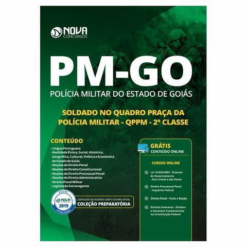 SEJA FUNCIONARIO PÚBLICO, Apostila PM-GO 2019 - Soldado no