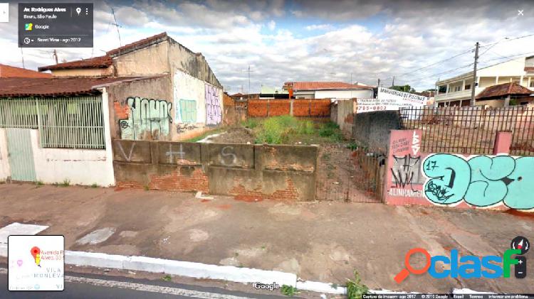 Terreno com 242m² na Av. Rodrigues Alves