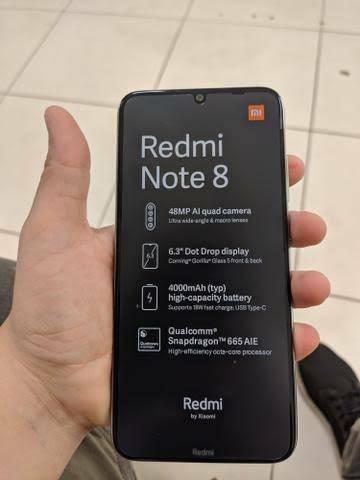 Xiaomi Redmi Note 8 Black completo na caixa (Ipatinga)