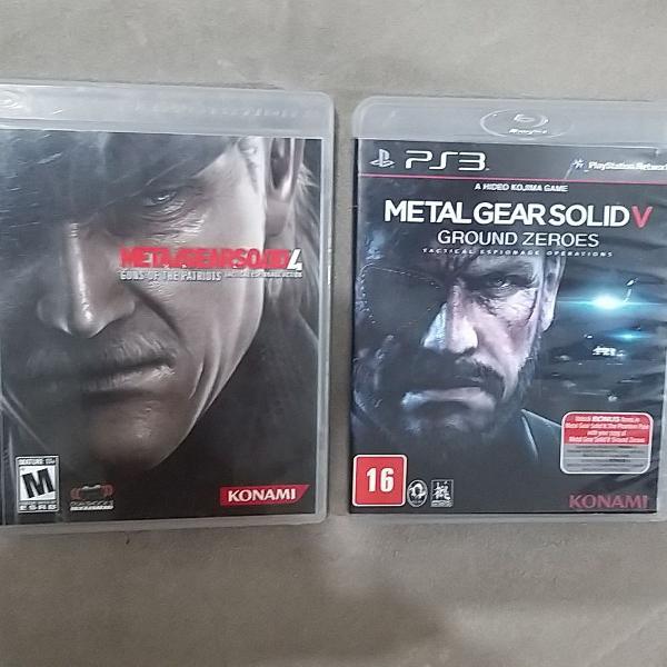 02 jogos METAL GEAR SOLID 4 e 5 (Ground Zeroes) PS3,