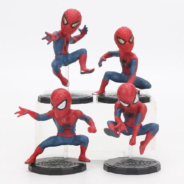 Coleção 4 Actions Figures Bonecos Homem Aranha Spiderman