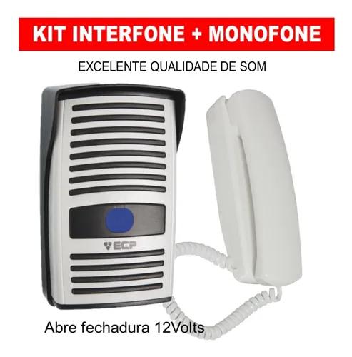 Kit Interfone Residencial Porteiro Eletrônico Monofone Ecp