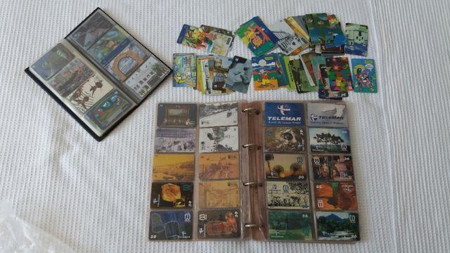 Linda coleção de cartões telefônicos antigos