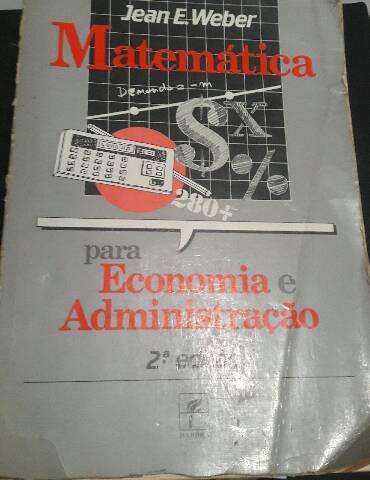 Livro Matemática para economia e administração