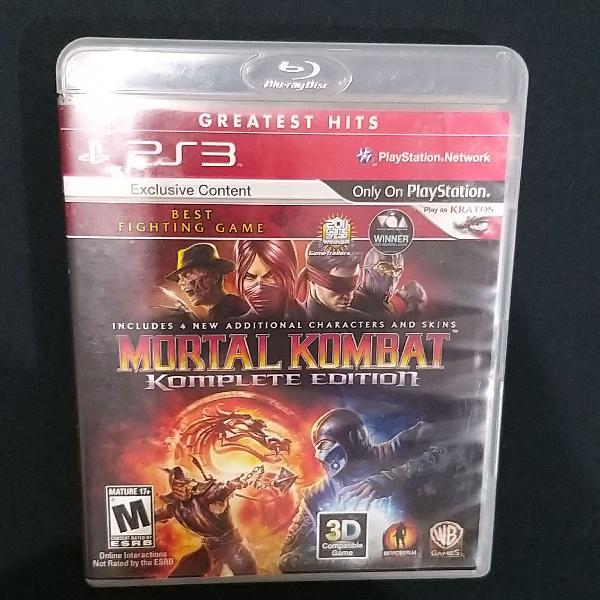 Mortal Kombat KOMPLETE EDITION - PS3, um JOGAÇO! CD sem