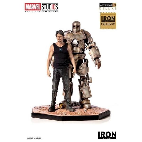 Tony Stark e Mark I Deluxe 1/10 - Iron Studios Exclusivo