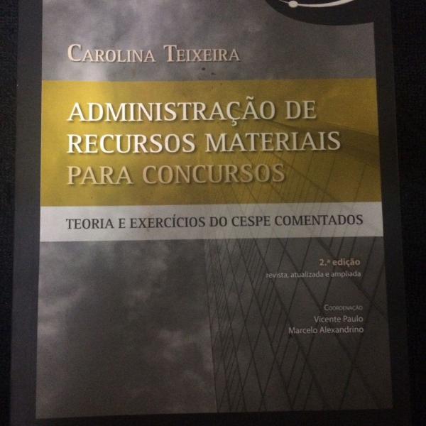 administração de recursos materiais para concursos