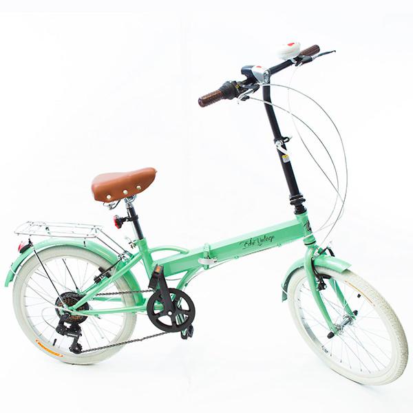 bicicleta dobrável fenix green - kit marcha shimano - 6