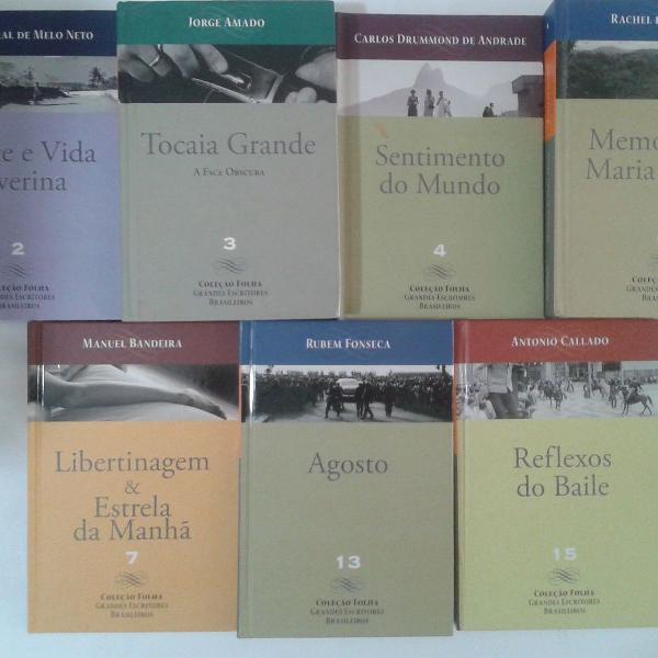 coleção folha grandes escritores brasileiros - 7 volumes