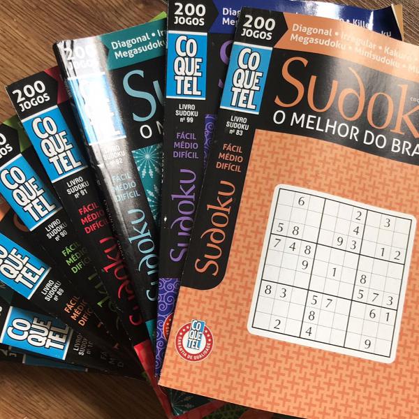 kit 10 livros de sudoku
