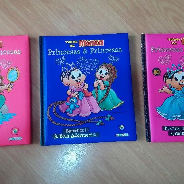 kit com 3 livros Turma da Mônica Princesas &amp; Princesas