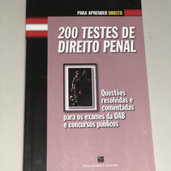 livro 200 testes de direito penal - oab e concursos
