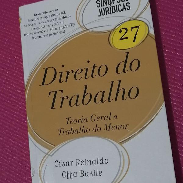 livro Direito do Trabalho - Col. Sinopses Jurídicas 27 -