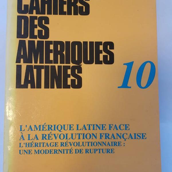 livro cahiers des ameriques latines 10