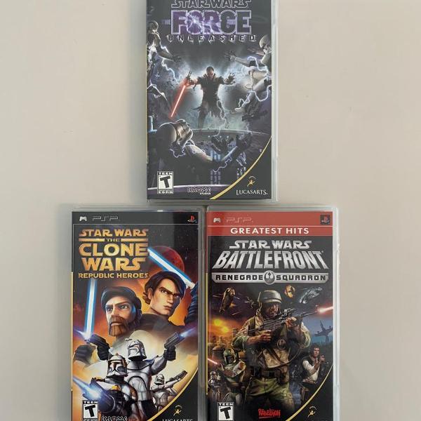 psp - pacote star wars - 3 jogos