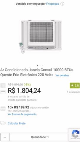 AR CONDICIONADO QUENTE/FRIO 10.000btu