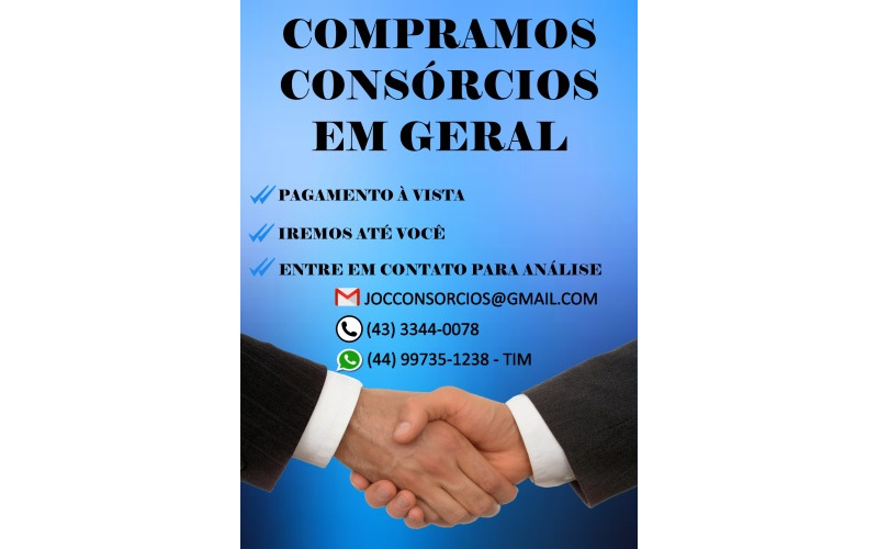 COMPRAMOS SEUS CONSORCIOS EM GERAL