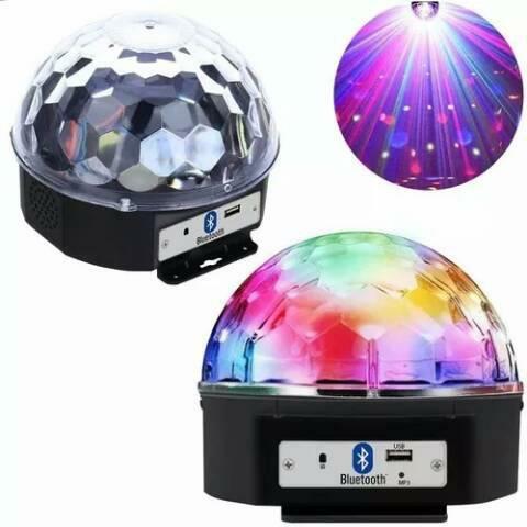 Caixa De Som Bola Maluca Bluetooth Led Globo De Luz Festa