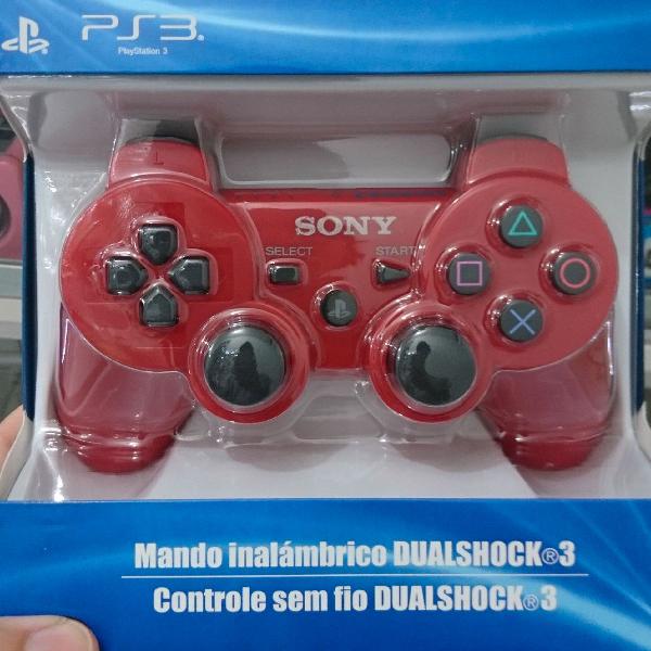 Controle PS3 Sony Playstation 3 Vermelho