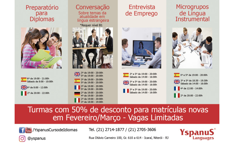 Cursos de Idiomas para fins específicos no YSPANUS