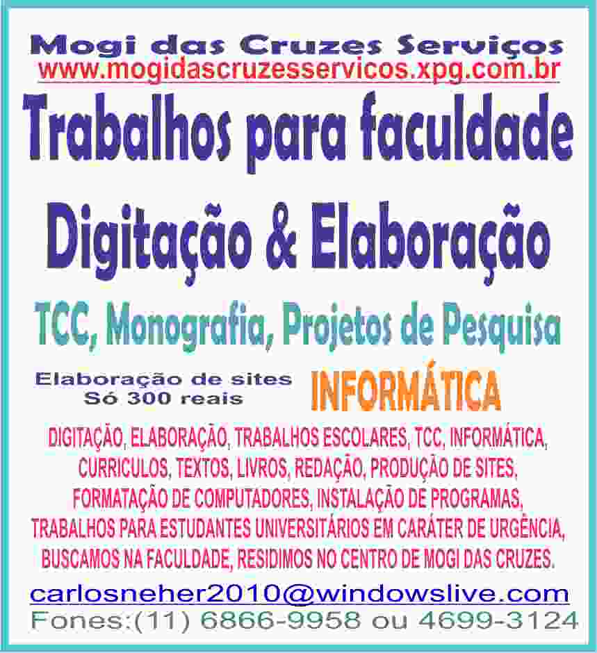 Digitação- elaboração- sites