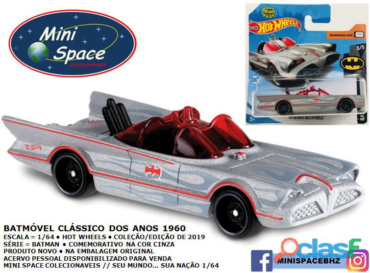 Hot Wheels Batmóvel Clássico Seriado anos 60 cinza 1/64