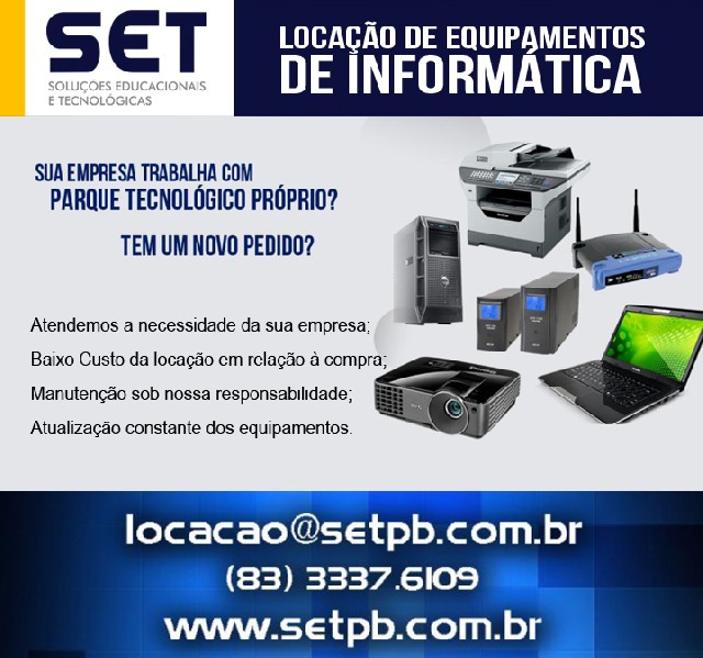 Locação de equipamentos de informática