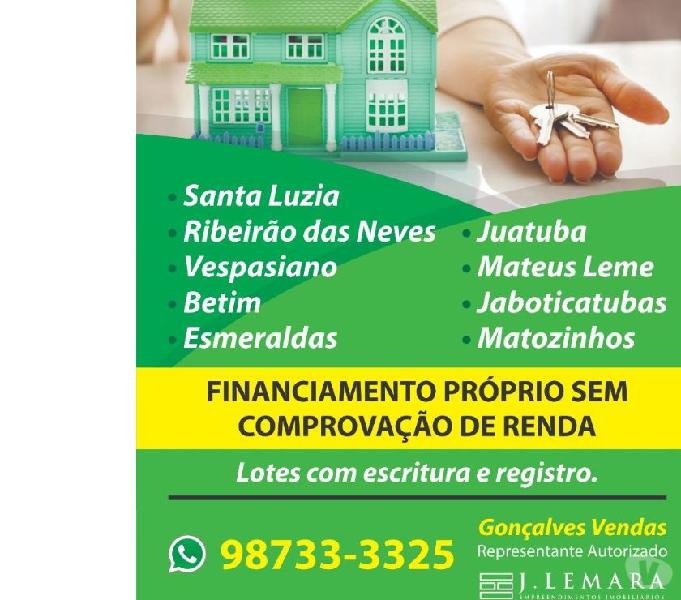 Lotes 100%Financiados Região Metropolitana De BH