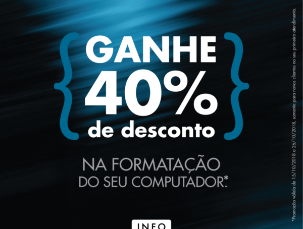 Promoção na formatação de computadores