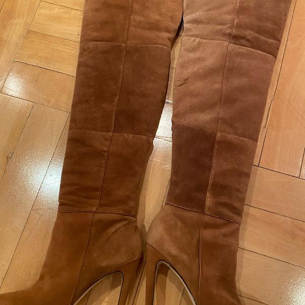 bota over the knee marrom luiza barcelos