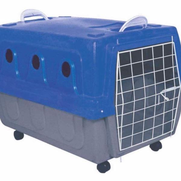 caixa de transporte ideal cinza e azul - tamanho 1