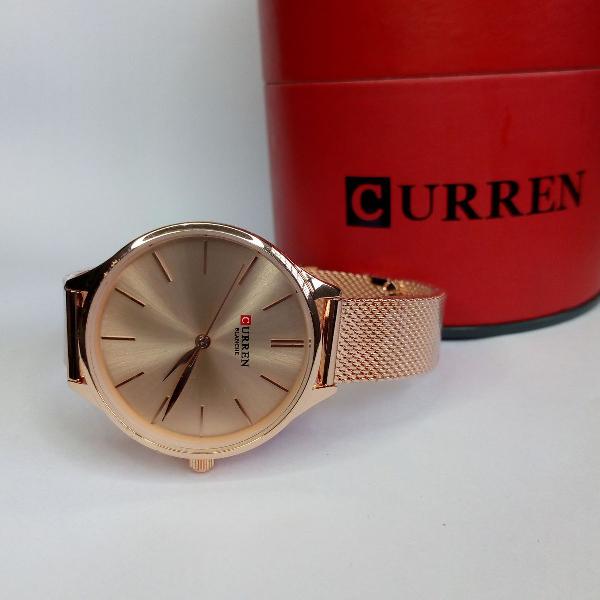 produto novo, relógio feminino curren analógico c9024l -