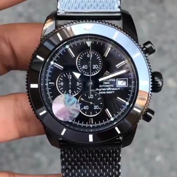 relógio breitling premium super ocean black novo! nunca