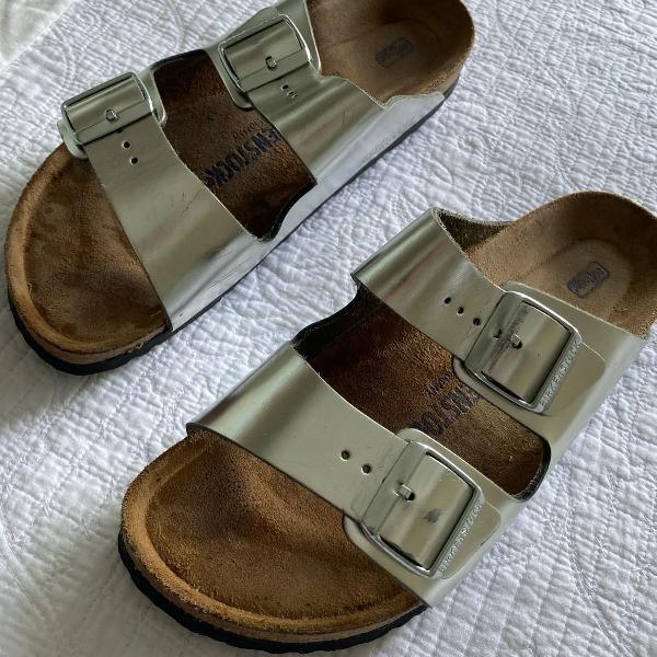 sandália birkenstock prata tamanho 41