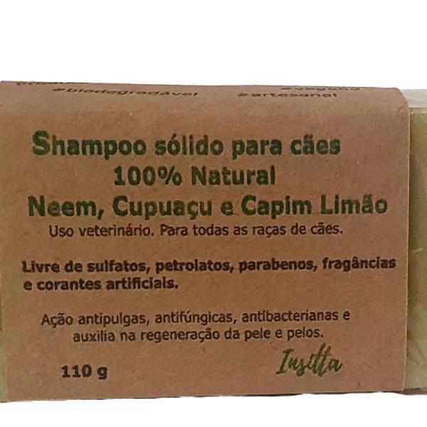 shampoo sólido para cães 100% natural neem, cupuaçu e