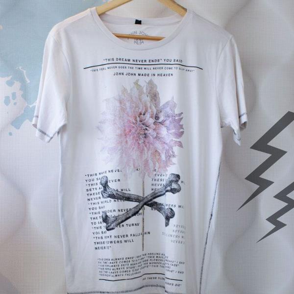 t-shirt off white flower john john