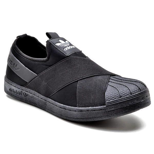tênis adidas slip-on elástico preto/preto (tam35) -