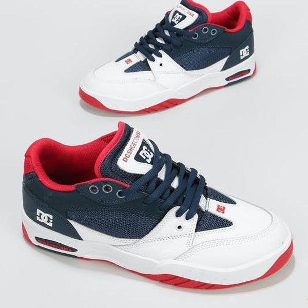 tênis dc shoes maswell importado skate eua branco vermelho